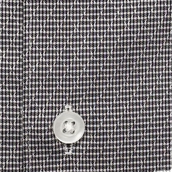 NWT Murano Stretch Micro Houndstooth Dress Shirt Office Business Modern 15.5 33 - Picture 3 of 6